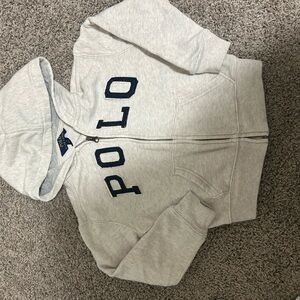 Polo by Ralph Lauren Gray Hoodie with Navy Logo